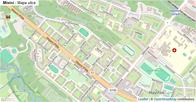 Místní - mapa ulice