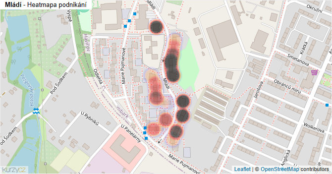 Mládí - mapa podnikání