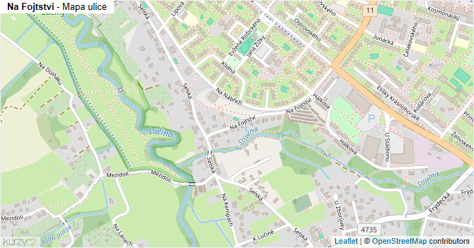 Na Fojtství - mapa ulice
