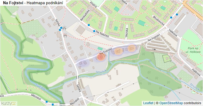 Na Fojtství - mapa podnikání