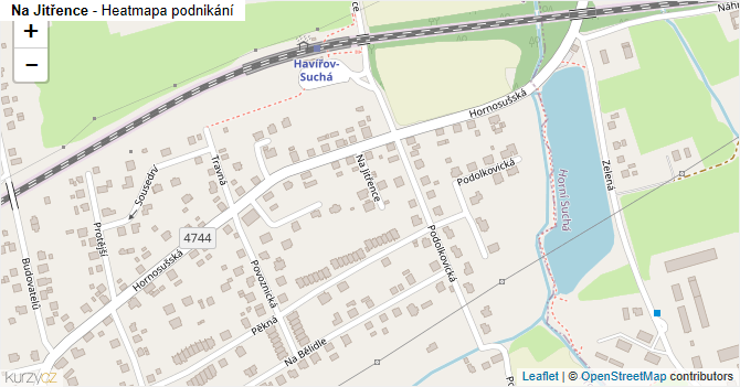 Na Jitřence - mapa podnikání