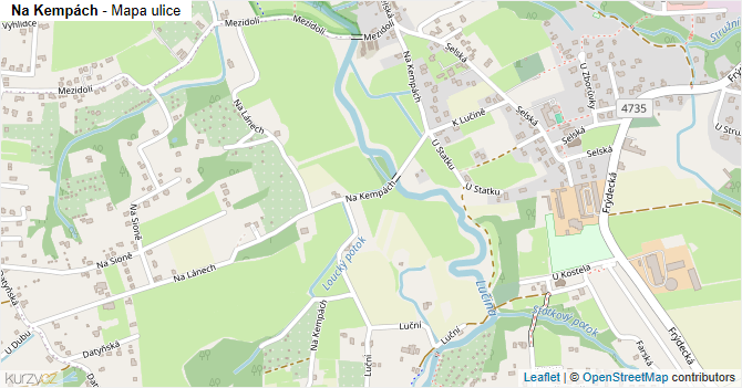 Na Kempách - mapa ulice