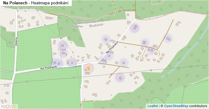 Na Polanech - mapa podnikání