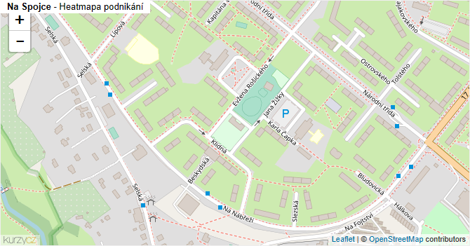 Na Spojce - mapa podnikání