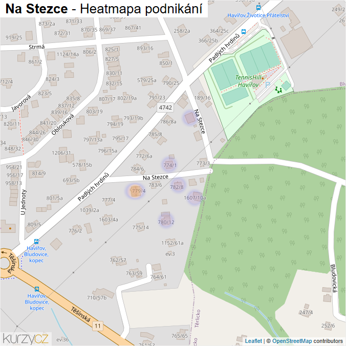 Mapa Na Stezce - Firmy v ulici.