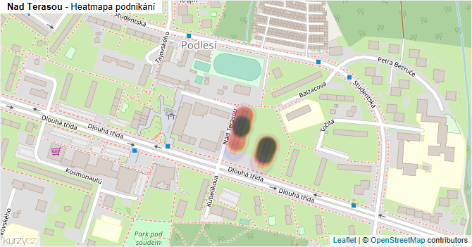 Nad Terasou - mapa podnikání
