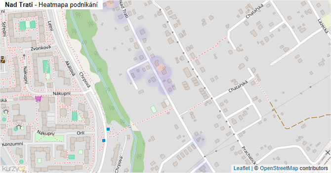 Nad Tratí - mapa podnikání