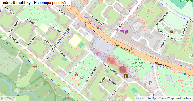 nám. Republiky - mapa podnikání