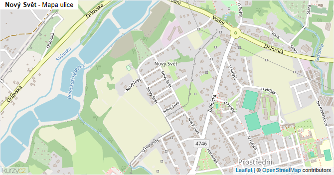Nový Svět - mapa ulice