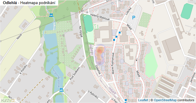 Odlehlá - mapa podnikání