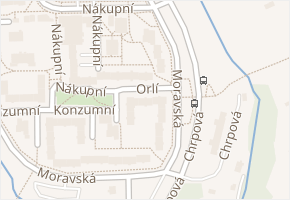 Orlí v obci Havířov - mapa ulice
