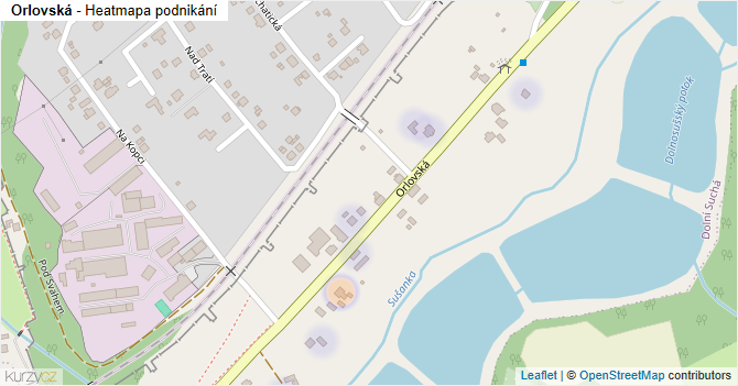 Orlovská - mapa podnikání