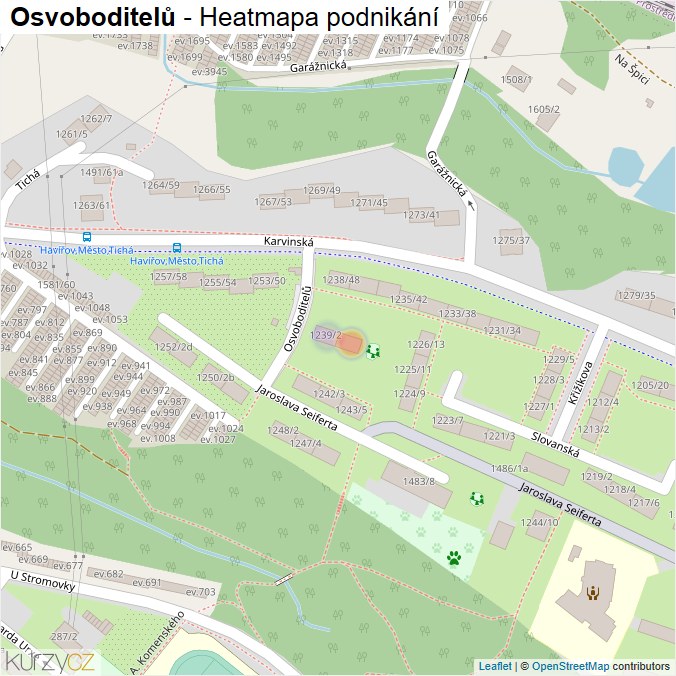 Mapa Osvoboditelů - Firmy v ulici.