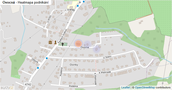 Ovocná - mapa podnikání
