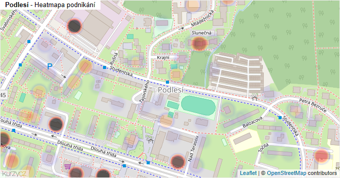 Podlesí - mapa podnikání