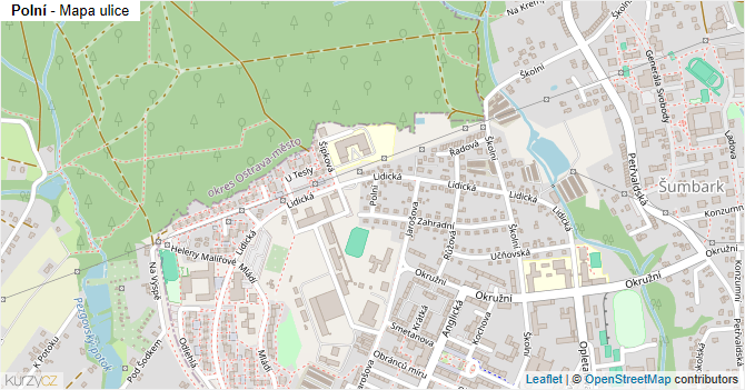 Polní - mapa ulice