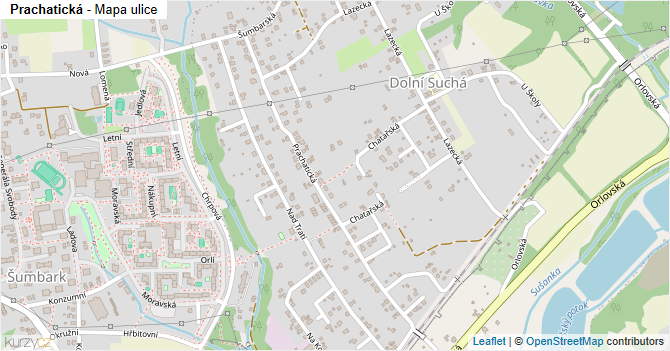 Prachatická - mapa ulice