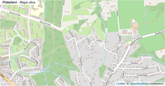 Přátelství - mapa ulice