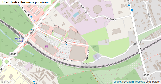 Před Tratí - mapa podnikání