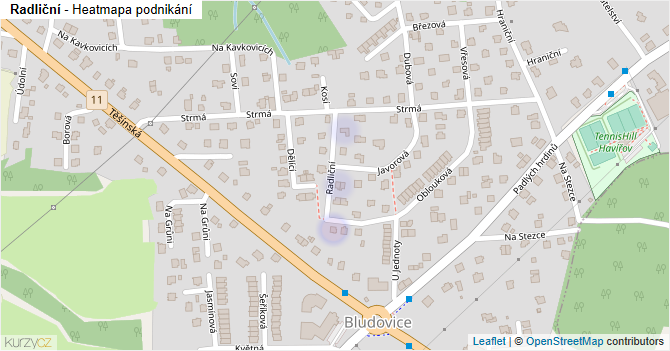 Radliční - mapa podnikání