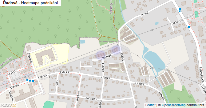 Řadová - mapa podnikání