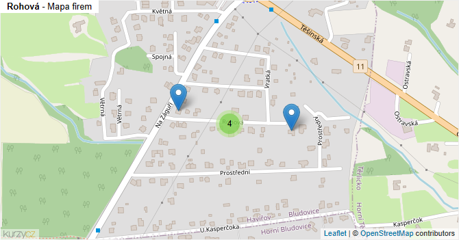 Rohová - mapa firem