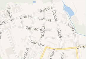 Růžová v obci Havířov - mapa ulice
