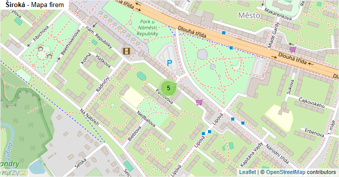 Široká - mapa firem