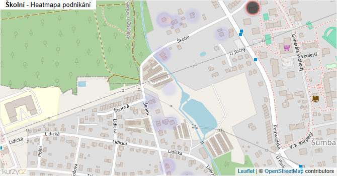 Školní - mapa podnikání