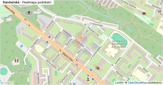 Stavbařská - mapa podnikání