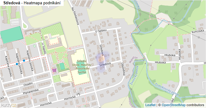 Středová - mapa podnikání