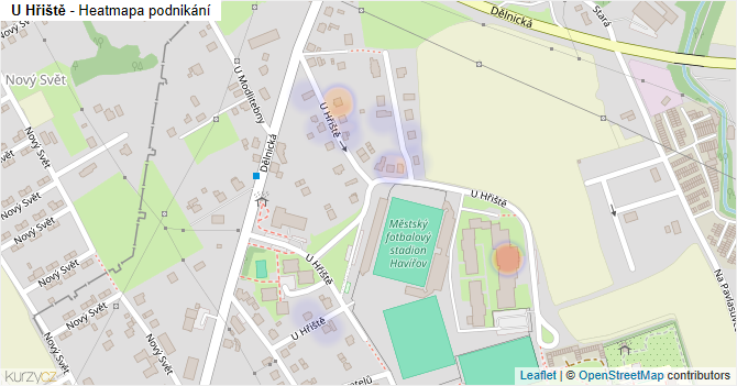 U Hřiště - mapa podnikání