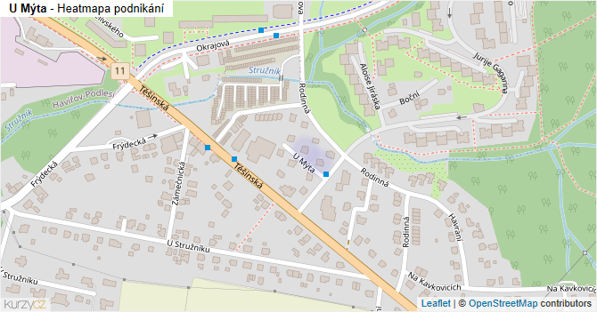 U Mýta - mapa podnikání