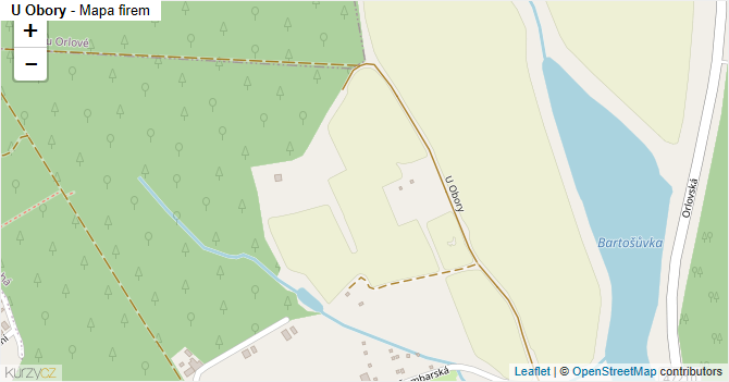 U Obory - mapa firem