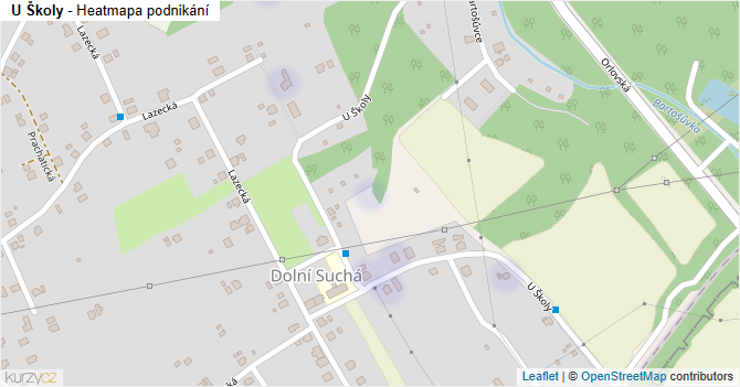 U Školy - mapa podnikání