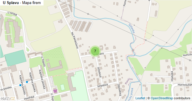 U Splavu - mapa firem