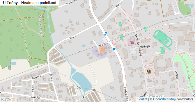 U Točny - mapa podnikání