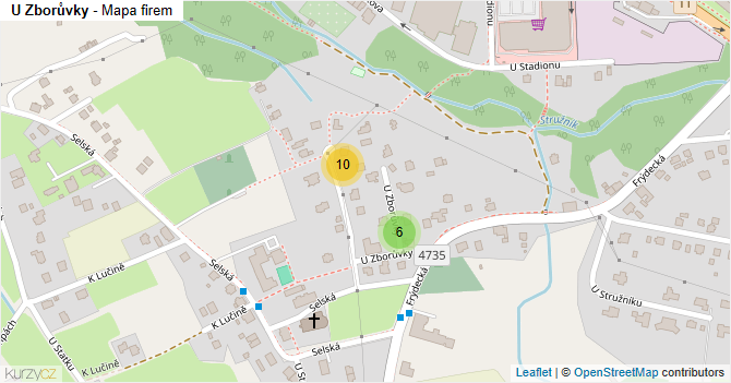 U Zborůvky - mapa firem