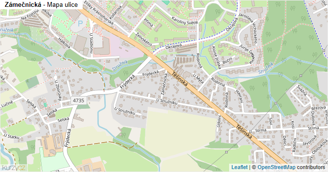 Zámečnická - mapa ulice