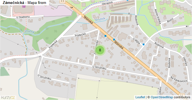 Zámečnická - mapa firem