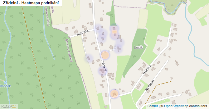 Zřídelní - mapa podnikání