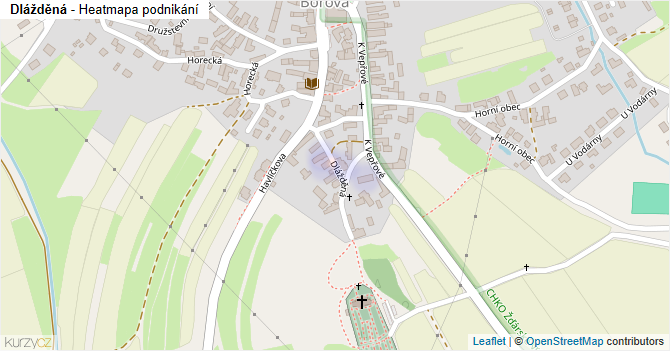 Dlážděná - mapa podnikání