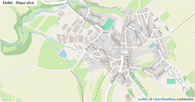 Dolní - mapa ulice