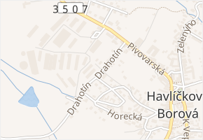 Drahotín v obci Havlíčkova Borová - mapa ulice