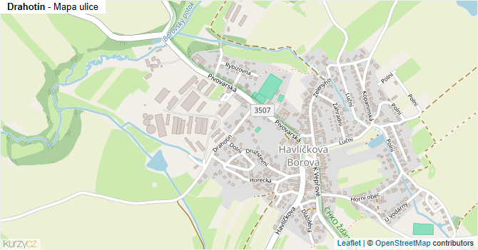 Drahotín - mapa ulice