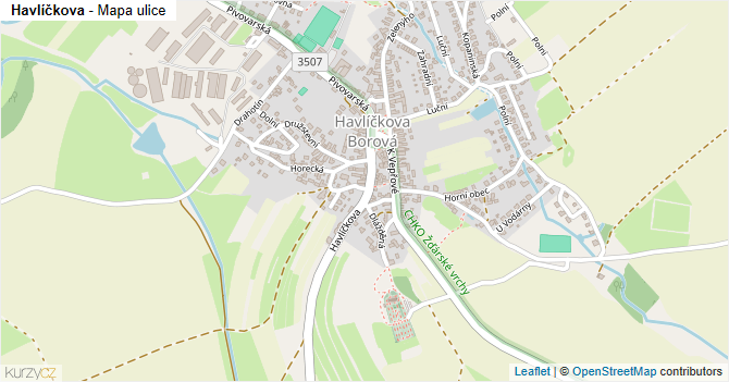 Havlíčkova - mapa ulice