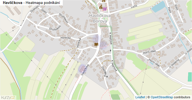 Havlíčkova - mapa podnikání