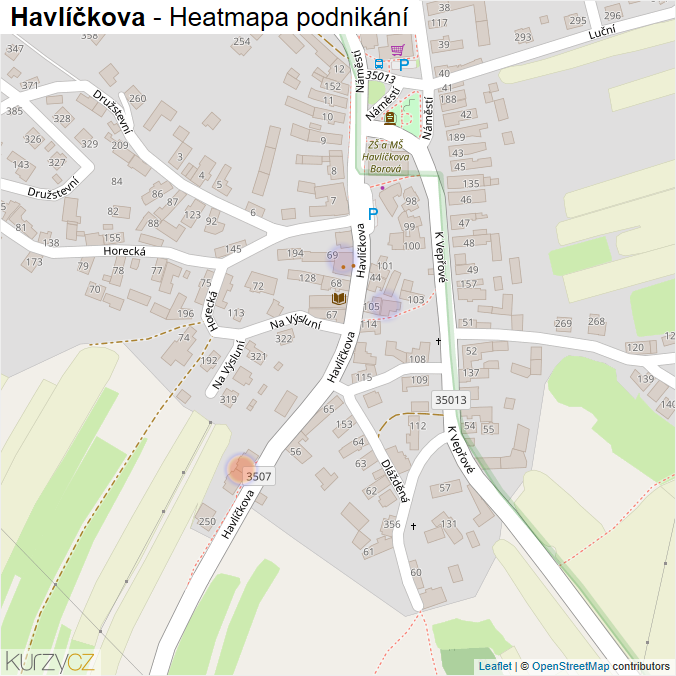 Mapa Havlíčkova - Firmy v ulici.
