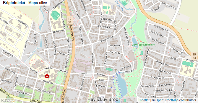 Brigádnická - mapa ulice