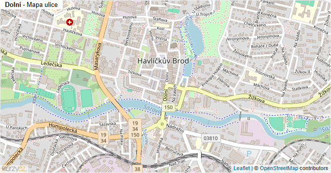 Dolní - mapa ulice